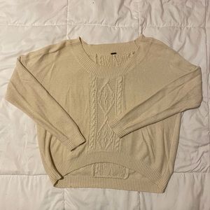 Free People Slouchy Cable-Knit Sweater